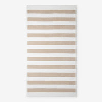 Classic Cabana Stripe Beach Towel - Taupe,Taupe