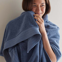 Plush Spa Solid Washcloths, Set of 2 - Indigo,Indigo
