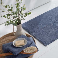 Plush Spa Solid Washcloths, Set of 2 - Indigo,Indigo