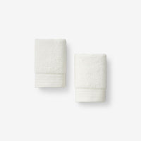 Plush Spa Solid Washcloths, Set of 2 - Cream,Cream