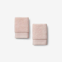 Plush Spa Solid Washcloths, Set of 2 - Rose Quartz,Rose Quartz