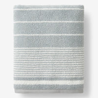 Plush Spa Stripe Bath Sheet - Light Seaspray,Light Seaspray