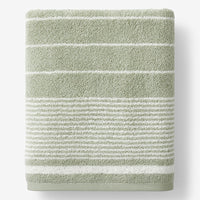 Plush Spa Stripe Bath Sheet - Light Willow,Light Willow