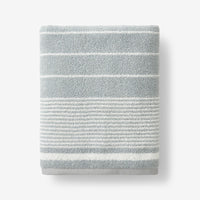 Plush Spa Stripe Bath Towel - Light Seaspray,Light Seaspray