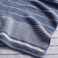 Plush Spa Stripe Washcloths, Set of 2 - Light Indigo,Light Indigo