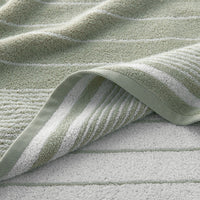 Plush Spa Stripe Bath Sheet - Light Willow,Light Willow