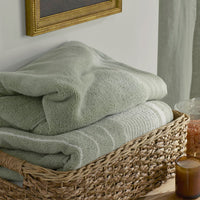 Plush Spa Stripe Bath Sheet - Light Willow,Light Willow