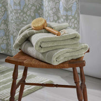 Plush Spa Stripe Bath Sheet - Light Willow,Light Willow