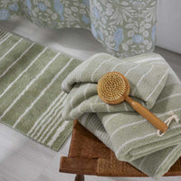 Plush Spa Stripe Bath Sheet - Light Willow,Light Willow