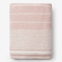 Plush Spa Stripe Bath Sheet - Light Rose Quartz,Light Rose Quartz