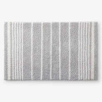 Plush Spa Stripe Bath Rug - Dark Gray, 21 in. x 34 in.,Dark Gray