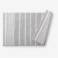 Plush Spa Stripe Bath Rug - Dark Gray, 21 in. x 34 in.,Dark Gray