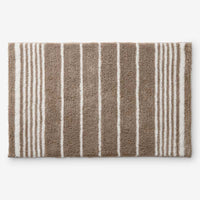 Plush Spa Stripe Bath Rug - Dark Mocha, 24 in. x 40 in.,Dark Mocha