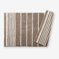Plush Spa Stripe Bath Rug - Dark Mocha, 24 in. x 40 in.,Dark Mocha