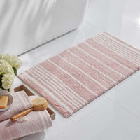 Plush Spa Stripe Bath Rug - Dark Rose Quartz, 24 in. x 40 in.,Dark Rose Quartz