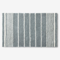 Plush Spa Stripe Bath Rug - Dark Seaspray, 21 in. x 34 in.,Dark Seaspray