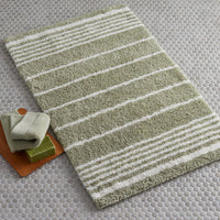 Plush Spa Stripe Bath Rug - Dark Willow, 24 in. x 40 in.,Dark Willow
