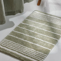 Plush Spa Stripe Bath Rug - Dark Willow, 24 in. x 40 in.,Dark Willow