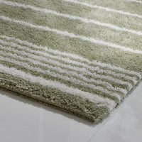 Plush Spa Stripe Bath Rug - Dark Willow, 24 in. x 40 in.,Dark Willow