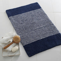 Striped Bath Rug - Navy, 21 in. x 34 in.,Navy