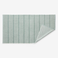 Narrow Stripe Reversible Cotton Bath Sheet - Spa Green,Spa Green