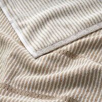 Narrow Stripe Reversible Cotton Bath Sheet - Taupe,Taupe