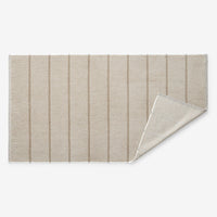 Narrow Stripe Reversible Cotton Bath Sheet - Taupe,Taupe