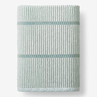 Narrow Stripe Reversible Cotton Bath Sheet - Spa Green,Spa Green