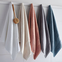 Mirage Aegean Cotton Washcloths, Set of 2 - White,White