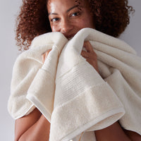 Mirage Aegean Cotton Washcloths, Set of 2 - Ecru,Ecru