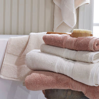 Mirage Aegean Cotton Washcloths, Set of 2 - Ecru,Ecru