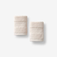 Mirage Aegean Cotton Washcloths, Set of 2 - Ecru,Ecru