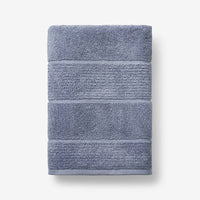 Textured Stripe Bath Towel - Blue Mist,Blue Mist