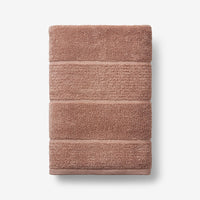 Textured Stripe Bath Towel - Dusted Clay,Dusted Clay