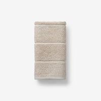 Textured Stripe Hand Towel - Alabaster,Alabaster