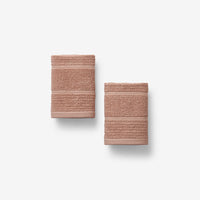 Textured Stripe Washcloths, Set of 2 - Dusted Clay,Dusted Clay
