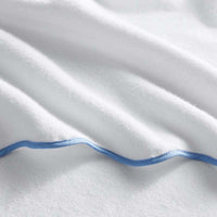 Scalloped Edge Hand Towel - Light Blue,Light Blue