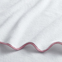 Scalloped Edge Hand Towel - Pink,Pink