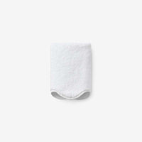 Scalloped Edge Washcloth - White,White