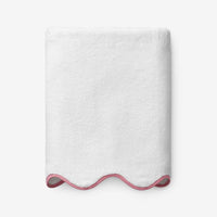 Scalloped Edge Bath Towel - Pink,Pink
