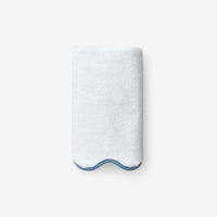 Scalloped Edge Hand Towel - Light Blue,Light Blue