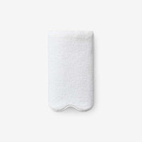 Scalloped Edge Hand Towel - White,White