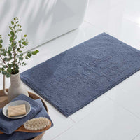 Plush Spa Solid Bath Rug - Indigo, 17 in. x 24 in.,Indigo