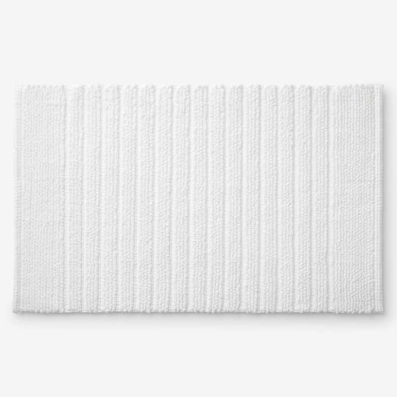 Textured Handwoven Cotton Bath Rug - Stripe, 24 in. x 40 in.,Stripe
