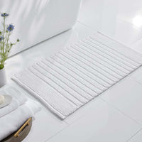 Textured Handwoven Cotton Bath Rug - Stripe, 24 in. x 40 in.,Stripe