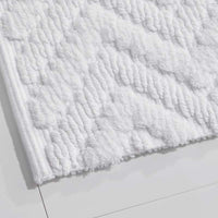 Textured Handwoven Cotton Bath Rug - Chevron, 24 in. x 40 in.,Chevron