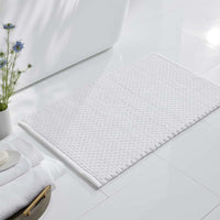 Textured Handwoven Cotton Bath Rug - Diamond, 24 in. x 40 in.,Diamond