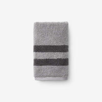 Mirage Aegean Cotton Reversible Stripe Hand Towel - Slate Gray,Slate Gray