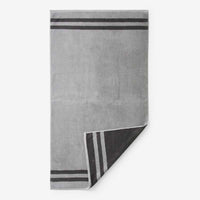 Mirage Aegean Cotton Reversible Stripe Hand Towel - Slate Gray,Slate Gray