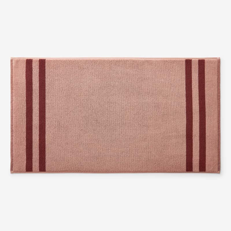 Mirage Aegean Cotton Reversible Stripe Bath Mat - Caramel, 20 in. x 36 in.,Caramel